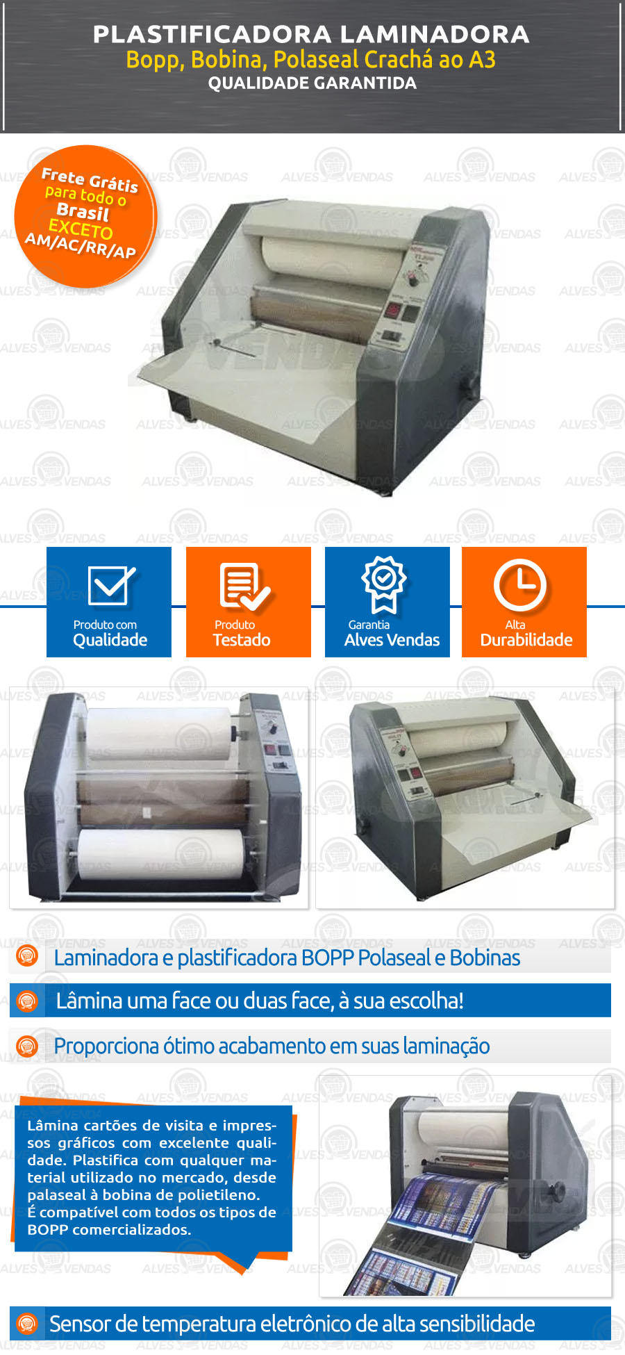 Plastificadora Laminadora Bopp Bobina Polaseal Crachá À A3 R 216240 Em Mercado Livre 0695